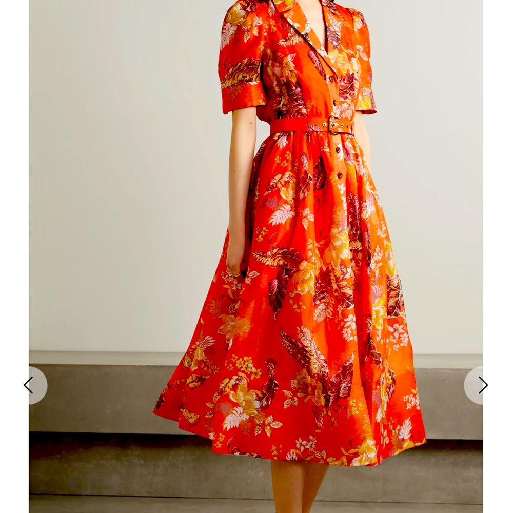 Floral cotton linen dress fit for all occasions, brand new